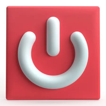 Turn Off  3D Icon