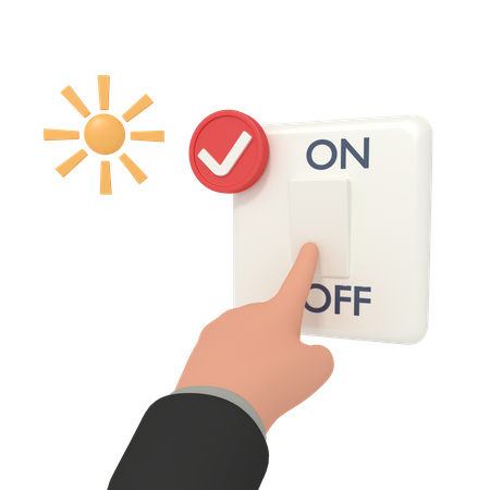 Turn On Off Switch  3D Icon