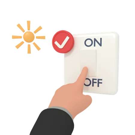 Turn On Off Switch 3D Icon