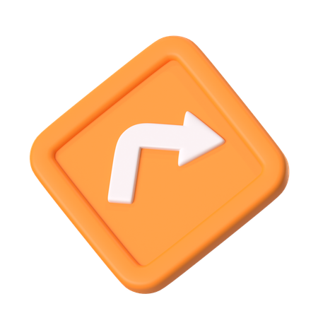 Turn Right  3D Icon