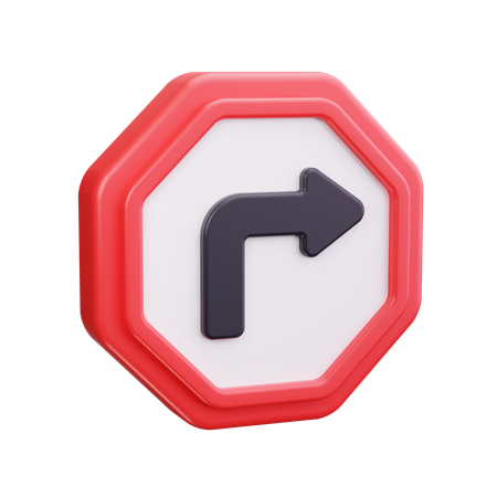 Turn right  3D Icon