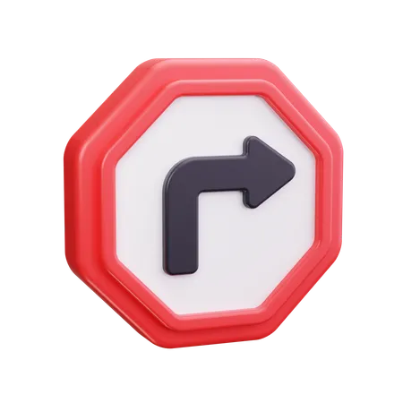 Turn right  3D Icon