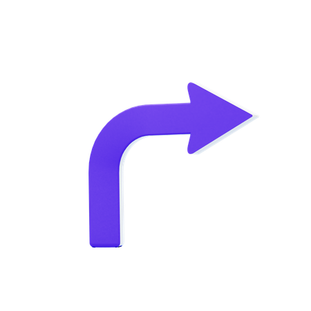 Turn Right  3D Icon