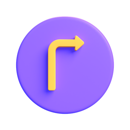 Turn Right  3D Icon