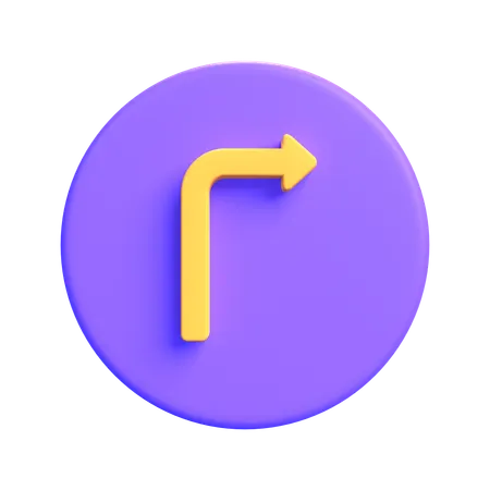 Turn Right  3D Icon