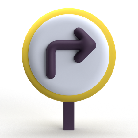 Turn Right  3D Icon