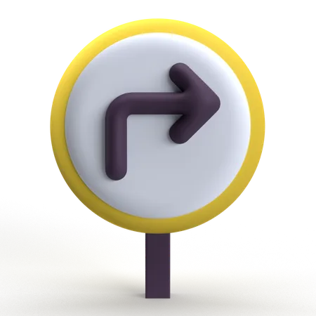 Turn Right  3D Icon