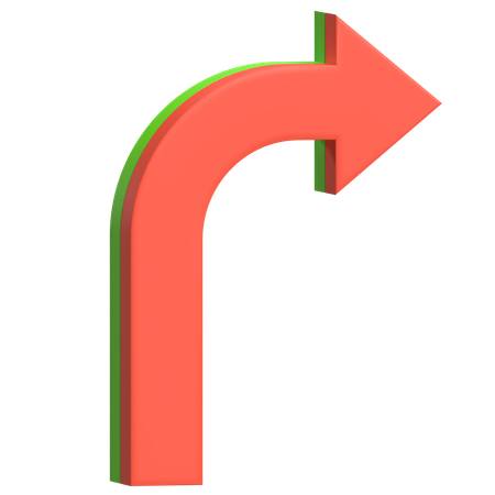 Turn Right  3D Icon