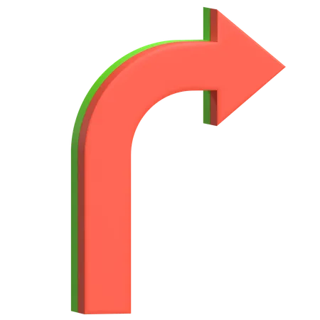 Turn Right  3D Icon