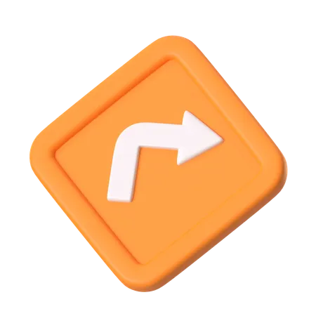 Turn Right  3D Icon