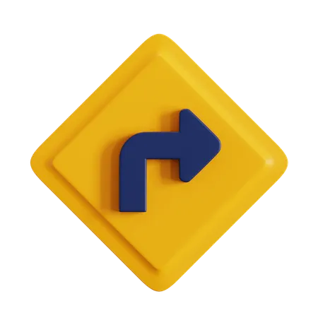 Turn Right  3D Icon