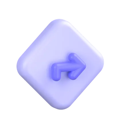 Turn Right  3D Icon