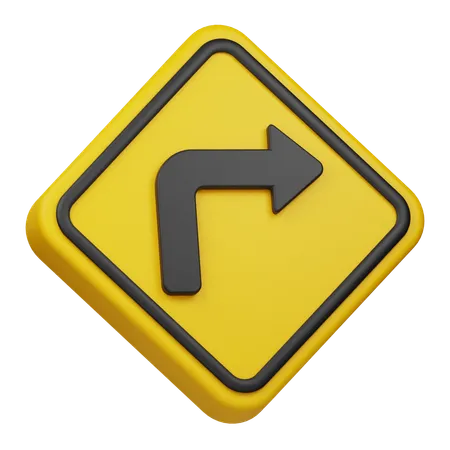 Turn Right  3D Icon