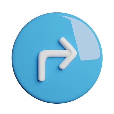 Turn Right  3D Icon