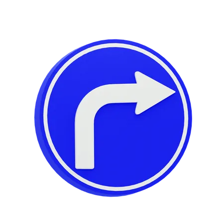 Turn Right  3D Icon