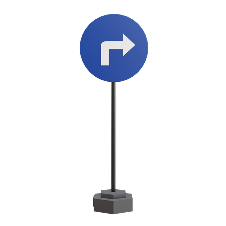 Turn Right A Head  3D Icon