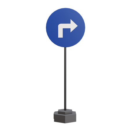 Turn Right A Head  3D Icon