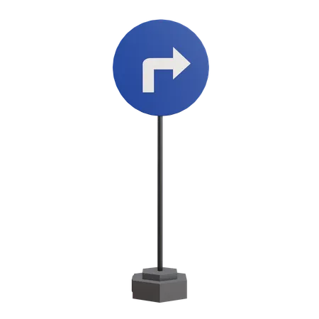 Turn Right A Head  3D Icon