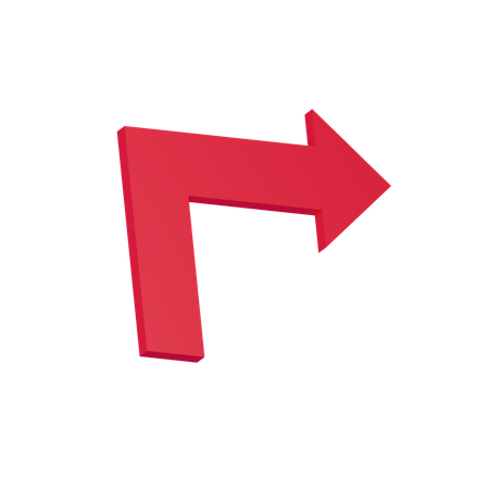 Turn right arrow  3D Icon