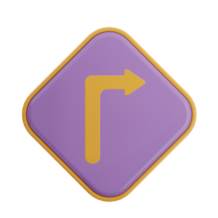 Turn Right Arrow  3D Icon