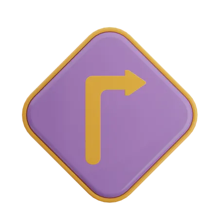 Turn Right Arrow  3D Icon