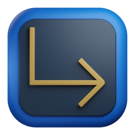 Turn Right Arrow  3D Icon