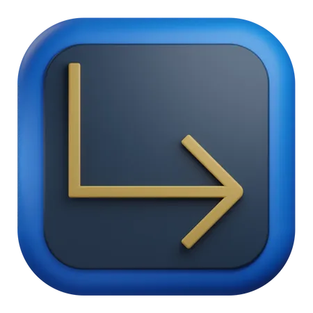 Turn Right Arrow  3D Icon