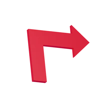 Turn right arrow  3D Icon