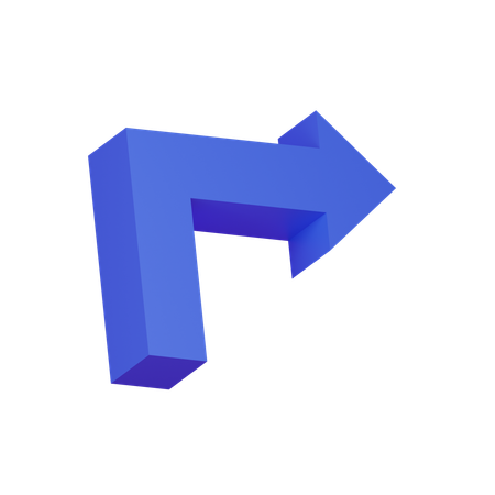 Turn right arrow  3D Icon