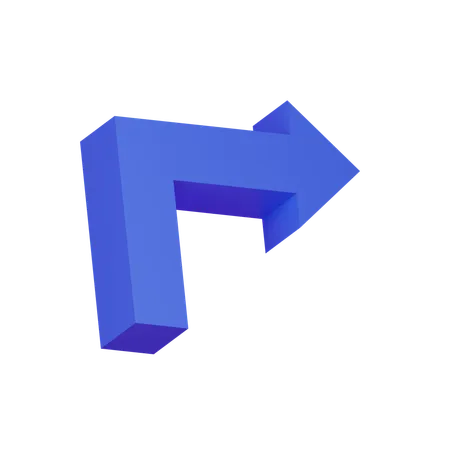 Turn right arrow  3D Icon