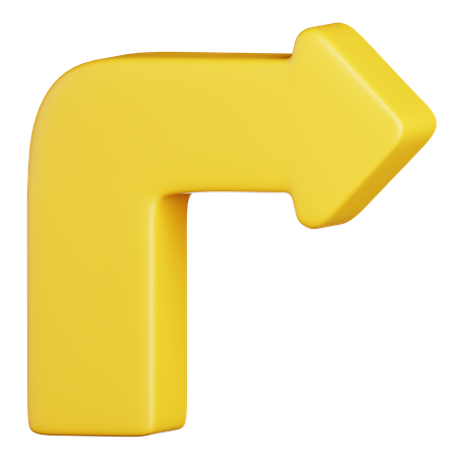 Turn Right Arrow  3D Icon