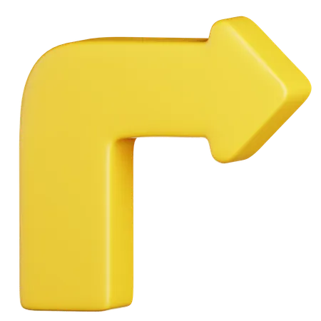 Turn Right Arrow  3D Icon