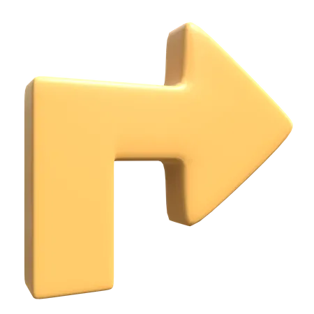 Turn Right Arrow  3D Icon