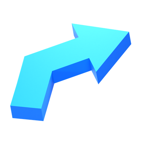 Turn Right Arrow  3D Icon