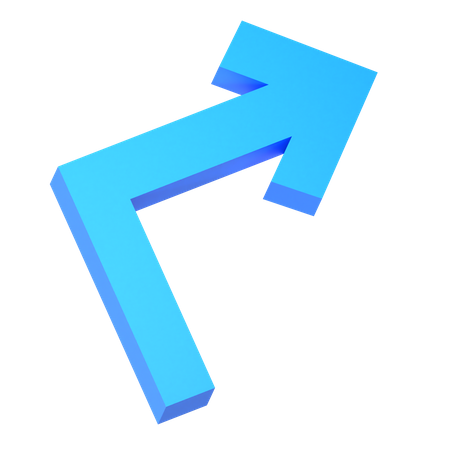 Turn Right Arrow  3D Icon