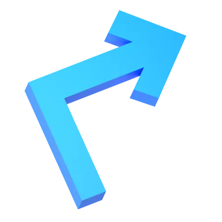 Turn Right Arrow  3D Icon