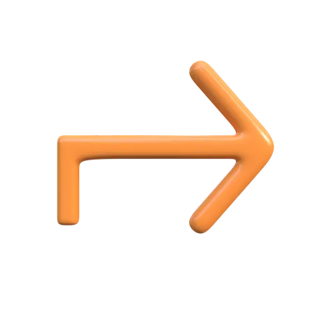 Turn Right Arrow  3D Icon