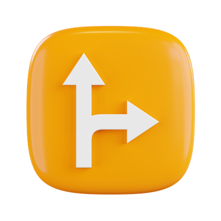 Turn Right Arrow  3D Icon