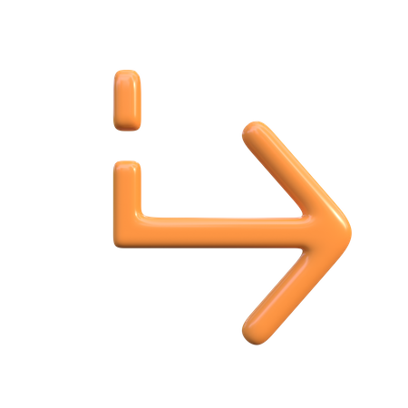 Turn Right Arrow  3D Icon