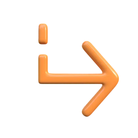 Turn Right Arrow  3D Icon