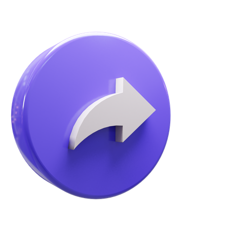 Turn Right Arrow  3D Icon