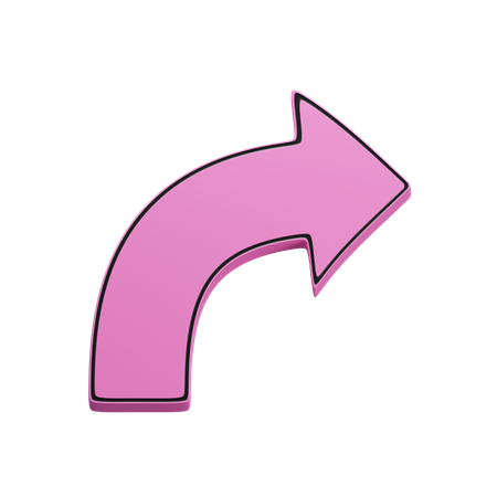 Turn right arrow  3D Icon