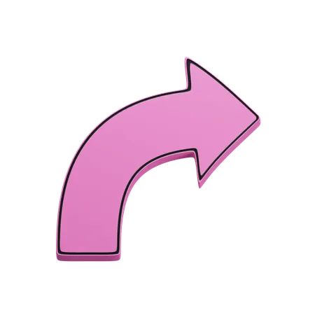 Turn right arrow  3D Icon