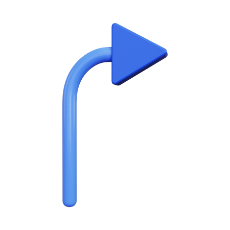 Turn Right Arrow  3D Icon