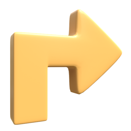 Turn Right Arrow  3D Icon