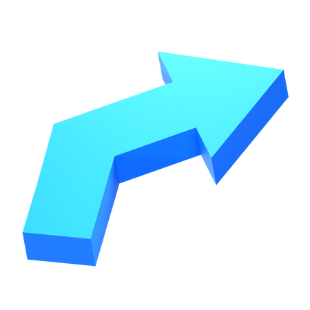 Turn Right Arrow  3D Icon