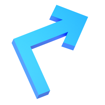Turn Right Arrow  3D Icon