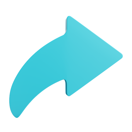 Turn Right Arrow  3D Icon