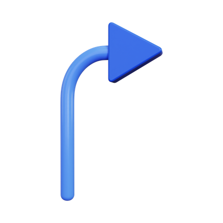 Turn Right Arrow  3D Illustration