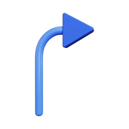 Turn Right Arrow  3D Illustration